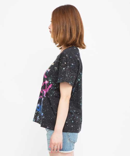 X-girl(エックスガール)の「SEIZE THE DAY S/S BIG TEE(Tシャツ/カットソー・レディース・ブラック/ブルー・1/2)」の7枚目の写真