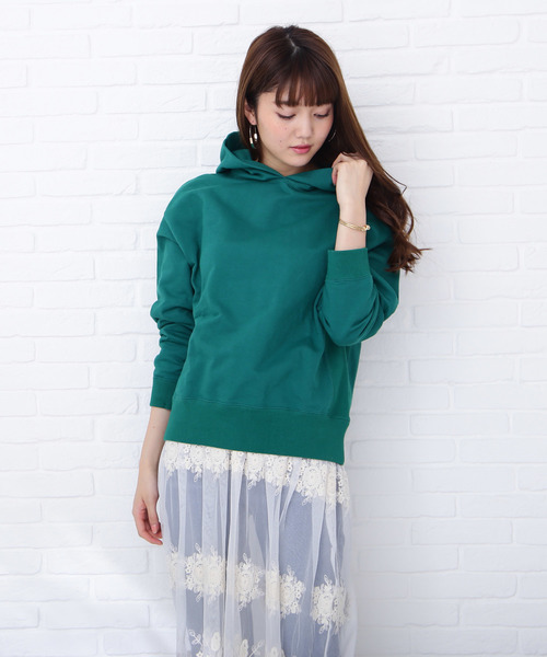 N.(N. Natural Beauty Basic)(エヌエヌナチュラルビューティーベーシック)の「【JJ 3月号掲載】スウェットパーカー(Tシャツ/カットソー・レディース・ホワイト/ベージュ/グリーン・MEDIUM)」の1枚目の写真