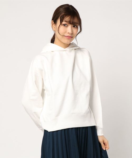 N.(N. Natural Beauty Basic)(エヌエヌナチュラルビューティーベーシック)の「【JJ 3月号掲載】スウェットパーカー(Tシャツ/カットソー・レディース・ホワイト/ベージュ/グリーン・MEDIUM)」の7枚目の写真