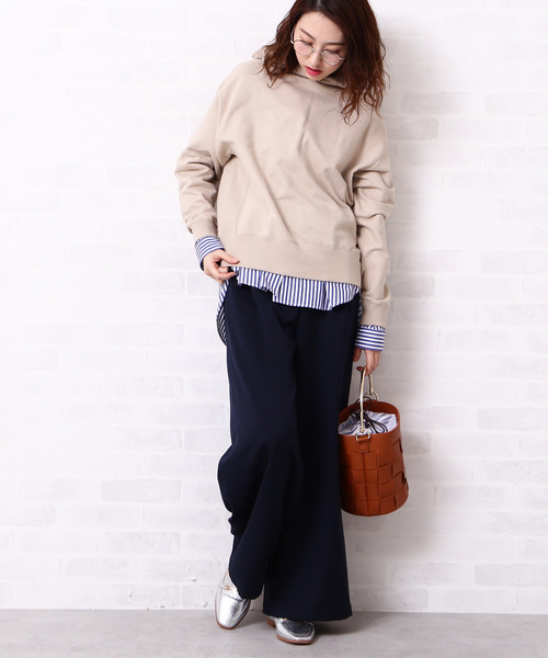 N.(N. Natural Beauty Basic)(エヌエヌナチュラルビューティーベーシック)の「【JJ 3月号掲載】スウェットパーカー(Tシャツ/カットソー・レディース・ホワイト/ベージュ/グリーン・MEDIUM)」の15枚目の写真