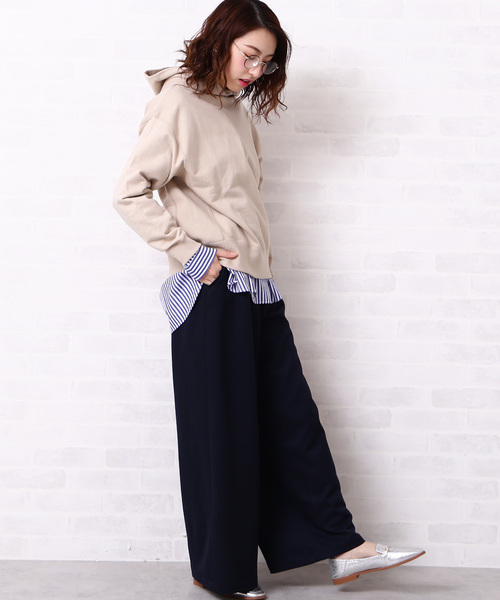N.(N. Natural Beauty Basic)(エヌエヌナチュラルビューティーベーシック)の「【JJ 3月号掲載】スウェットパーカー(Tシャツ/カットソー・レディース・ホワイト/ベージュ/グリーン・MEDIUM)」の8枚目の写真