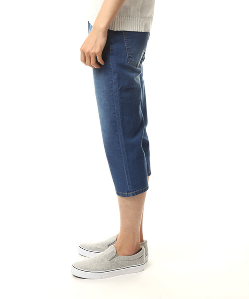 TopIsm(トップイズム)の「ヴィンテージ加工 ストレッチ クロップド デニムパンツ(デニムパンツ・メンズ・ライトブルー/ブラック/ワンウォッシュ/インディゴブルー/グレー・L/LL/M)」の10枚目の写真