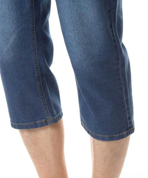 TopIsm(トップイズム)の「ヴィンテージ加工 ストレッチ クロップド デニムパンツ(デニムパンツ・メンズ・ライトブルー/ブラック/ワンウォッシュ/インディゴブルー/グレー・L/LL/M)」の15枚目の写真
