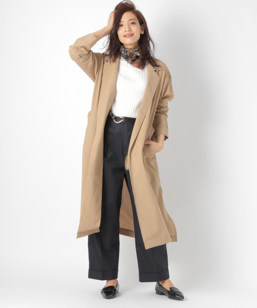 laboratory work（ラボラトリーワーク）の「ガウンコート（トレンチコート・レディース・ベージュ/ブルー/ネイビー・MEDIUM）」の2枚目の写真