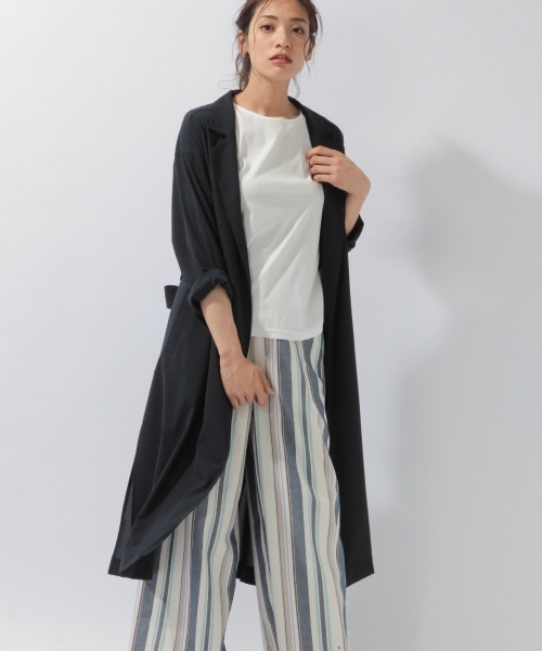 laboratory work（ラボラトリーワーク）の「ガウンコート（トレンチコート・レディース・ベージュ/ブルー/ネイビー・MEDIUM）」の3枚目の写真