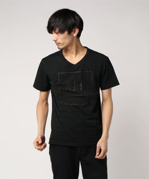 JH junhashimoto（ジェイエイチジュンハシモト）の「JH junhashimoto(ジェイエイチ ジュンハシモト)BOXロゴプリントTシャツ（Tシャツ/カットソー・メンズ・ホワイト/ブラック/ネイビー・LARGE/MEDIUM/SMALL）」の2枚目の写真