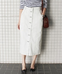 LE DENIM ボタンタイトスカート◆