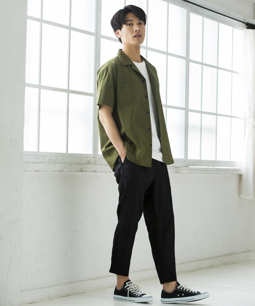 WEGO（ウィゴー）の「WEGO/フランスリネンクロップドペグトップパンツ（スラックス・メンズ・ネイビー/ブラック/オレンジ/ブルー・SMALL/MEDIUM/LARGE）」の8枚目の写真