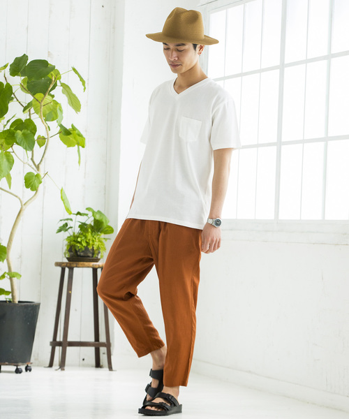 WEGO（ウィゴー）の「WEGO/フランスリネンクロップドペグトップパンツ（スラックス・メンズ・ネイビー/ブラック/オレンジ/ブルー・SMALL/MEDIUM/LARGE）」の11枚目の写真