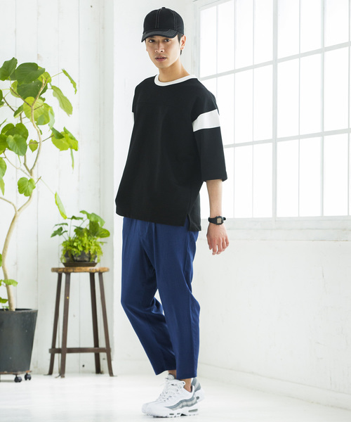 WEGO（ウィゴー）の「WEGO/フランスリネンクロップドペグトップパンツ（スラックス・メンズ・ネイビー/ブラック/オレンジ/ブルー・SMALL/MEDIUM/LARGE）」の20枚目の写真