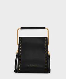 ステープラーエフェクトストラクチャーバッグ / STAPLER EFFECT STRUCTURED BAG