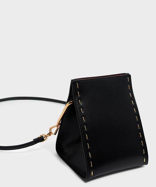 CHARLES & KEITH(チャールズ & キース)の「ステープラーエフェクトストラクチャーバッグ / STAPLER EFFECT STRUCTURED BAG(ハンドバッグ・レディース・ブラック/ブルー/ミント・S)」の5枚目の写真