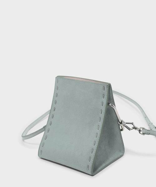 CHARLES & KEITH(チャールズ & キース)の「ステープラーエフェクトストラクチャーバッグ / STAPLER EFFECT STRUCTURED BAG(ハンドバッグ・レディース・ブラック/ブルー/ミント・S)」の9枚目の写真