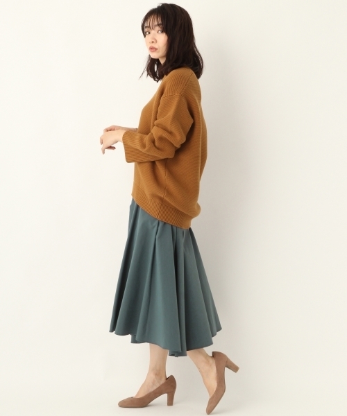 A part by（アパートバイ）の「洗濯機で洗える/5GCエアリー/ガーターVPO 802430（ニット/セーター・レディース・ブラック/ブラウン/オフホワイト/グレイッシュブルー・FREE）」の8枚目の写真