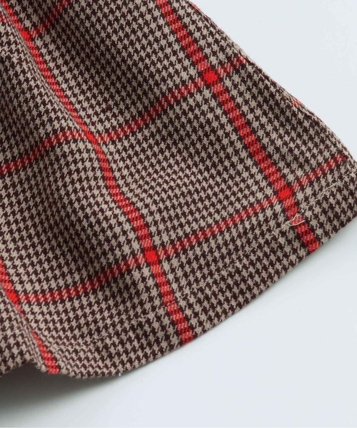 Seraph（セラフ）の「4色2柄チェックワンピース（ワンピース・キッズ・グレー/レッド/ネイビー/ブラウン・140/95/130/120/80/110/100/90）」の10枚目の写真