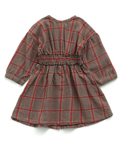 Seraph（セラフ）の「4色2柄チェックワンピース（ワンピース・キッズ・グレー/レッド/ネイビー/ブラウン・140/95/130/120/80/110/100/90）」の5枚目の写真