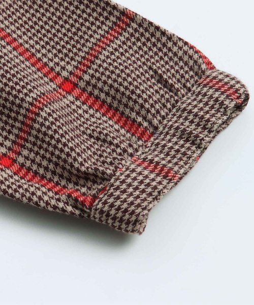 Seraph（セラフ）の「4色2柄チェックワンピース（ワンピース・キッズ・グレー/レッド/ネイビー/ブラウン・140/95/130/120/80/110/100/90）」の7枚目の写真