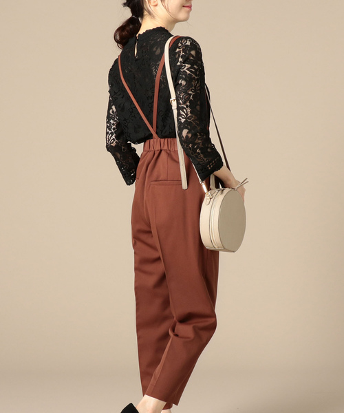 Doux archives（ドゥアルシーヴ）の「サス付きテーパードパンツ（その他パンツ・レディース・ネイビー/ブラウン/グレー/モカ・SMALL/MEDIUM）」の3枚目の写真