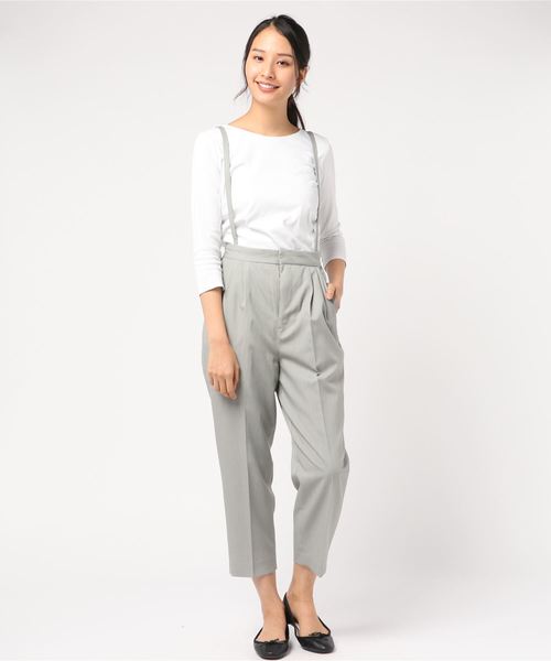 Doux archives（ドゥアルシーヴ）の「サス付きテーパードパンツ（その他パンツ・レディース・ネイビー/ブラウン/グレー/モカ・SMALL/MEDIUM）」の11枚目の写真