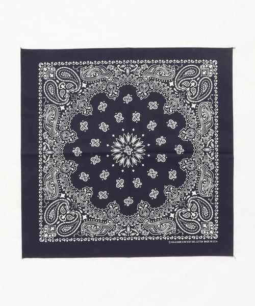 GLOSTER（グロスター）の「【HAV-A-HANK/ハバハンク】バンダナ（バンダナ/スカーフ・メンズ・ホワイト/チャコールグレー/ブラック/パープル/ネイビー/ブラウン/レッド/オレンジ/ライトグリーン/ライトピンク・FREE）」の6枚目の写真