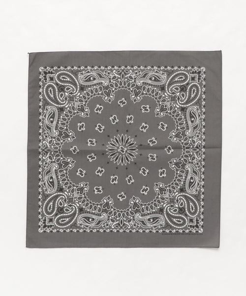 GLOSTER（グロスター）の「【HAV-A-HANK/ハバハンク】バンダナ（バンダナ/スカーフ・メンズ・ホワイト/チャコールグレー/ブラック/パープル/ネイビー/ブラウン/レッド/オレンジ/ライトグリーン/ライトピンク・FREE）」の4枚目の写真