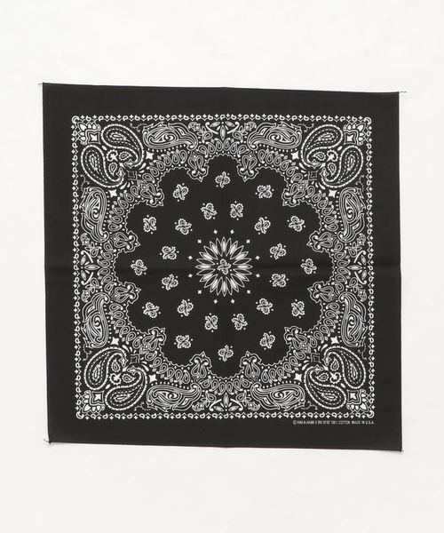 GLOSTER（グロスター）の「【HAV-A-HANK/ハバハンク】バンダナ（バンダナ/スカーフ・メンズ・ホワイト/チャコールグレー/ブラック/パープル/ネイビー/ブラウン/レッド/オレンジ/ライトグリーン/ライトピンク・FREE）」の3枚目の写真