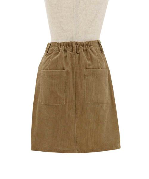 Luz Llena（ラズレナ）の「コーデュロイベイカーミニスカート（スカート・レディース・ブラック/ベージュ/パープル・MEDIUM）」の5枚目の写真