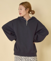 w closet | ハーフZIPフードプルオーバー_(パーカー)