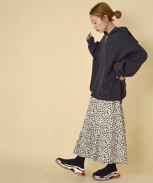 w closet（ダブルクローゼット）の「ハーフZIPフードプルオーバー_（パーカー・レディース・ピンク/ライム/アイボリー/スミクロ・FREE）」の16枚目の写真