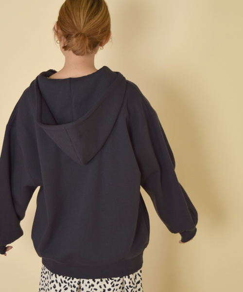 w closet（ダブルクローゼット）の「ハーフZIPフードプルオーバー_（パーカー・レディース・ピンク/ライム/アイボリー/スミクロ・FREE）」の17枚目の写真