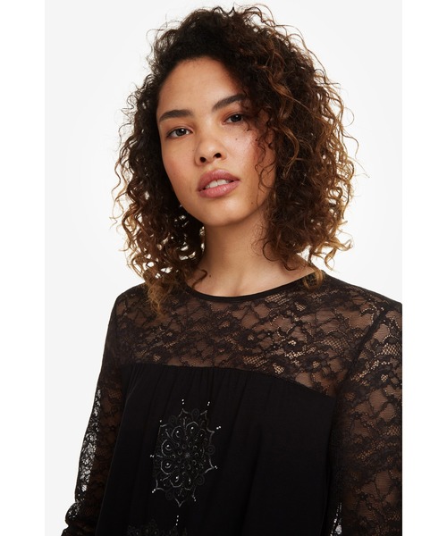 Desigual（デシグアル）の「Tシャツ長袖（Tシャツ/カットソー・レディース・ホワイト/ブラック/レッド/グレー・2L/SS/S/M/L/3L）」の15枚目の写真