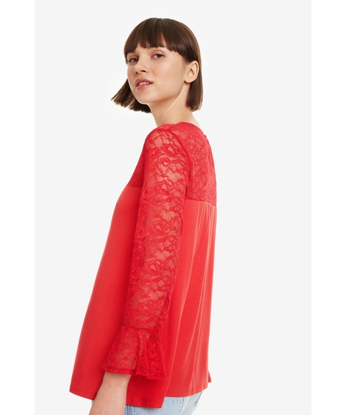 Desigual（デシグアル）の「Tシャツ長袖（Tシャツ/カットソー・レディース・ホワイト/ブラック/レッド/グレー・2L/SS/S/M/L/3L）」の22枚目の写真