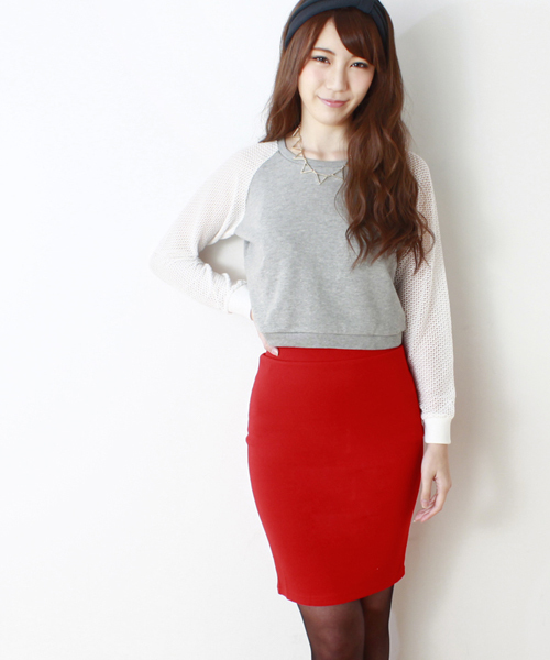 WEGO（ウィゴー）の「WEGO/ZIP付きペンシルスカート（スカート・レディース・ブラック/ブルー/レッド・FREE）」の3枚目の写真