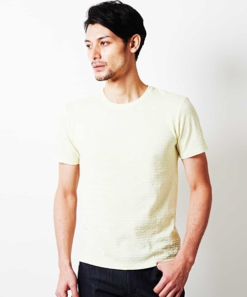 MICHEL KLEIN HOMME (ミッシェルクランオム)の「カットソー(スラブリンクスクルー)(Tシャツ/カットソー・メンズ・ネイビー/グレー/クリーム/ホワイト・46/48/44/52/51)」の5枚目の写真