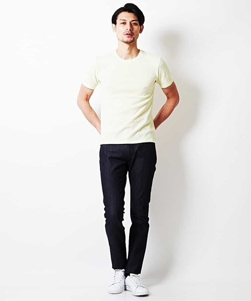 MICHEL KLEIN HOMME (ミッシェルクランオム)の「カットソー(スラブリンクスクルー)(Tシャツ/カットソー・メンズ・ネイビー/グレー/クリーム/ホワイト・46/48/44/52/51)」の6枚目の写真