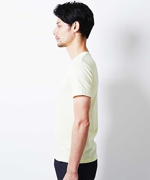 MICHEL KLEIN HOMME (ミッシェルクランオム)の「カットソー(スラブリンクスクルー)(Tシャツ/カットソー・メンズ・ネイビー/グレー/クリーム/ホワイト・46/48/44/52/51)」の7枚目の写真