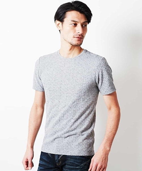 MICHEL KLEIN HOMME (ミッシェルクランオム)の「カットソー(スラブリンクスクルー)(Tシャツ/カットソー・メンズ・ネイビー/グレー/クリーム/ホワイト・46/48/44/52/51)」の18枚目の写真