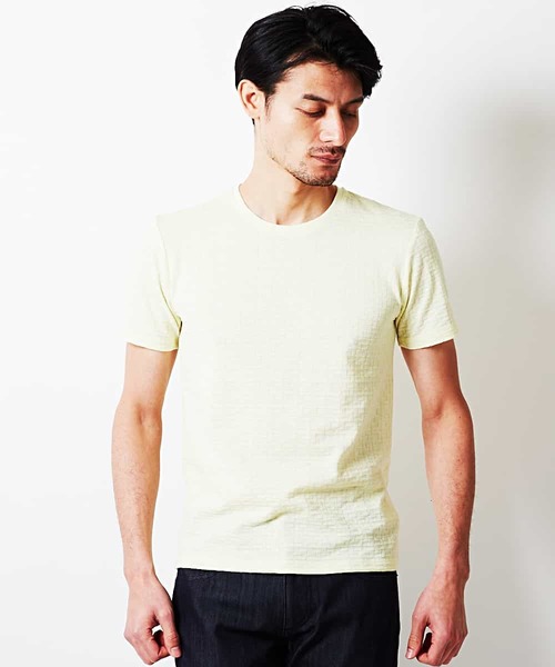 MICHEL KLEIN HOMME (ミッシェルクランオム)の「カットソー(スラブリンクスクルー)(Tシャツ/カットソー・メンズ・ネイビー/グレー/クリーム/ホワイト・46/48/44/52/51)」の3枚目の写真