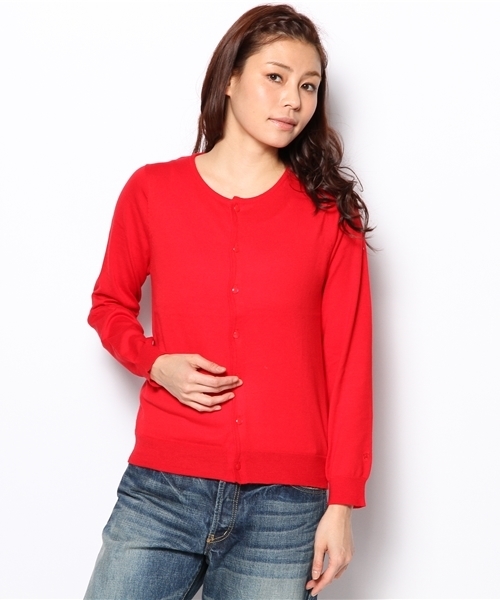 BEAMS BOY(ビームスボーイ)の「○BEAMS BOY / 14ゲージ BB刺繍クルーカーディガン(カーディガン/ボレロ・レディース・ライトグレー/ブラック/ピンク/サックスブルー/ネイビー/レッド/イエロー/ミント・0/1)」の8枚目の写真