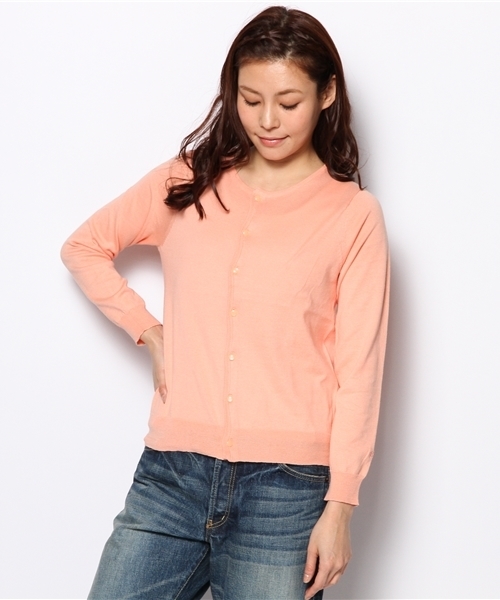 BEAMS BOY(ビームスボーイ)の「○BEAMS BOY / 14ゲージ BB刺繍クルーカーディガン(カーディガン/ボレロ・レディース・ライトグレー/ブラック/ピンク/サックスブルー/ネイビー/レッド/イエロー/ミント・0/1)」の7枚目の写真