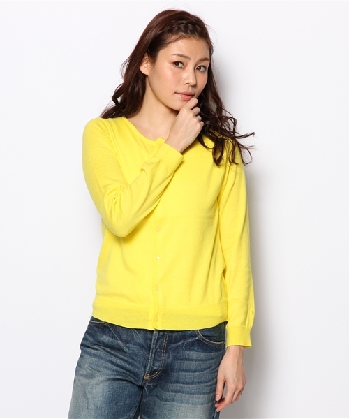 BEAMS BOY(ビームスボーイ)の「○BEAMS BOY / 14ゲージ BB刺繍クルーカーディガン(カーディガン/ボレロ・レディース・ライトグレー/ブラック/ピンク/サックスブルー/ネイビー/レッド/イエロー/ミント・0/1)」の6枚目の写真