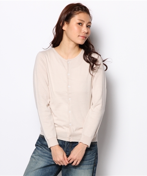 BEAMS BOY(ビームスボーイ)の「○BEAMS BOY / 14ゲージ BB刺繍クルーカーディガン(カーディガン/ボレロ・レディース・ライトグレー/ブラック/ピンク/サックスブルー/ネイビー/レッド/イエロー/ミント・0/1)」の3枚目の写真