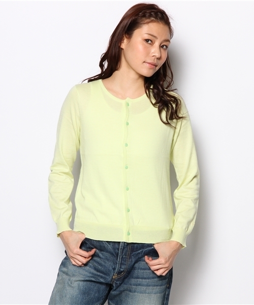 BEAMS BOY(ビームスボーイ)の「○BEAMS BOY / 14ゲージ BB刺繍クルーカーディガン(カーディガン/ボレロ・レディース・ライトグレー/ブラック/ピンク/サックスブルー/ネイビー/レッド/イエロー/ミント・0/1)」の4枚目の写真