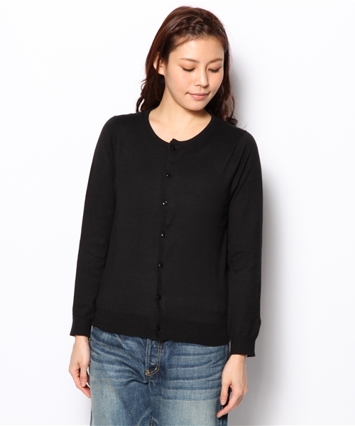 BEAMS BOY(ビームスボーイ)の「○BEAMS BOY / 14ゲージ BB刺繍クルーカーディガン(カーディガン/ボレロ・レディース・ライトグレー/ブラック/ピンク/サックスブルー/ネイビー/レッド/イエロー/ミント・0/1)」の13枚目の写真