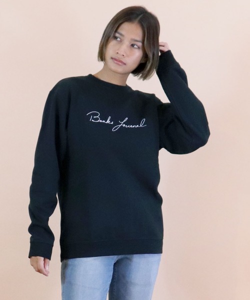 BANKS(バンクス)の「【BANKS JOURNAL/バンクスジャーナル】ロゴ刺繍フリース CHANCE AFL0206(スウェット・メンズ・ブラック・S/M/L/XL)」の1枚目の写真