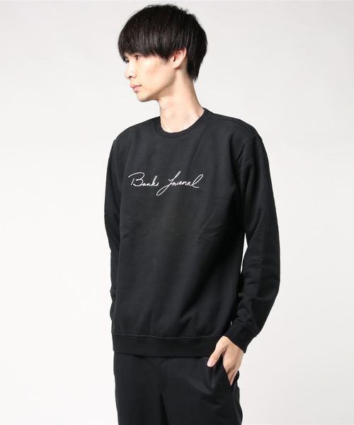 BANKS(バンクス)の「【BANKS JOURNAL/バンクスジャーナル】ロゴ刺繍フリース CHANCE AFL0206(スウェット・メンズ・ブラック・S/M/L/XL)」の4枚目の写真