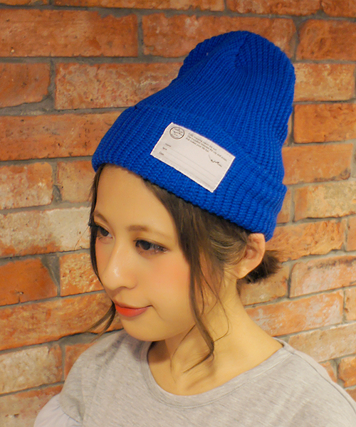 CIAOPANIC（チャオパニック）の「【Mr.wandering man】　アクリルニットCAP（ニットキャップ/ビーニー・レディース・ブラック/ネイビー/グリーン/ブルー/ワインレッド/マスタード/ボルドー/チャコールグレー/スミクロ/ロイヤルブルー/その他/ライトグレー/ベージュ/オリーブ/レンガ・FREE）」の9枚目の写真