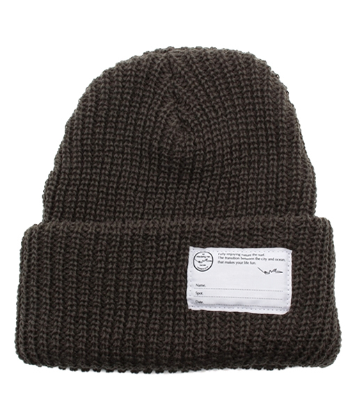 CIAOPANIC（チャオパニック）の「【Mr.wandering man】　アクリルニットCAP（ニットキャップ/ビーニー・レディース・ブラック/ネイビー/グリーン/ブルー/ワインレッド/マスタード/ボルドー/チャコールグレー/スミクロ/ロイヤルブルー/その他/ライトグレー/ベージュ/オリーブ/レンガ・FREE）」の4枚目の写真