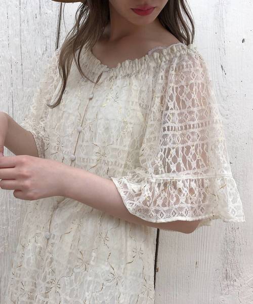 one after another NICE CLAUP（ワンアフターアナザーナイスクラップ）の「【Petite by NICE CLAUP】lace onepiece（ワンピース・レディース・アイボリー/オフホワイト・FREE）」の9枚目の写真