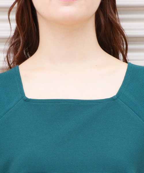 HER CLOSET(ハークローゼット)の「【HERCLOSET】リップルバックリボンプルオーバー(Tシャツ/カットソー・レディース・ホワイト/ブラック/グリーン/ワインレッド・M)」の20枚目の写真
